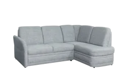 Ecksofa 224 x 160 cm Stoffbezug frostgrau
