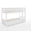 Etagenbett 90 x 200 cm Buche Massiv weiß