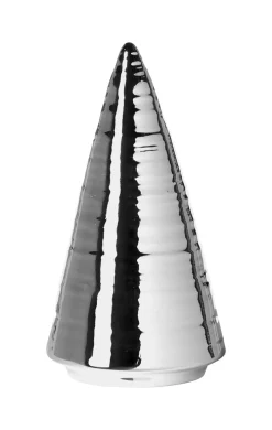 Fink Weihnachtsdekoration Dekobaum MANDY 12,8 cm Porzellan silberfarbig