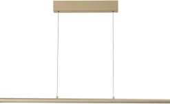 FISCHER & HONSEL LED Balkenpendel BORENA, Metall, 6,5 x 180 cm, sandfarbig