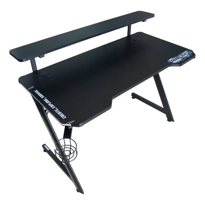 Gaming-Tisch MINECRAFT 120 cm schwarz/ grau