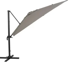 Garden FLAIR Ampelschirm NORMAN 2-teilig 300 x 300 cm hellgrau