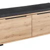 Garderobenbank SEDEO 120 x 50 cm Artisan Eiche-Dekor / Graphit