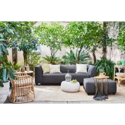 Gartenhocker HOLLANDIA 88 x 64 cm grau