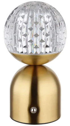 GLOBO Akku LED Tischlampe JULSY messingfarbig /klar