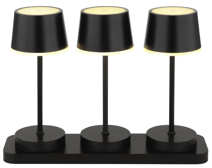 GLOBO Akku LED Tischleuchte DAWSON, Kunststoff/Metall, 30 x 21,6 x 8,5 cm Schwarz