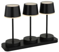 GLOBO Akku LED Tischleuchte DAWSON, Kunststoff/Metall, 30 x 21,6 x 8,5 cm Schwarz