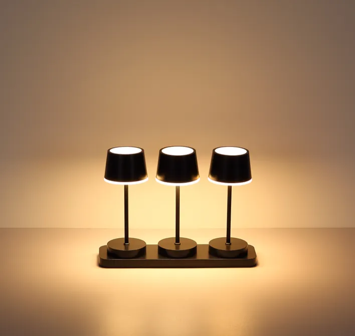 GLOBO Akku LED Tischleuchte DAWSON, Kunststoff/Metall, 30 x 21,6 x 8,5 cm Schwarz