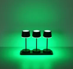 GLOBO Akku LED Tischleuchte DAWSON, Kunststoff/Metall, 30 x 21,6 x 8,5 cm Schwarz
