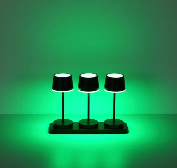 GLOBO Akku LED Tischleuchte DAWSON, Kunststoff/Metall, 30 x 21,6 x 8,5 cm Schwarz