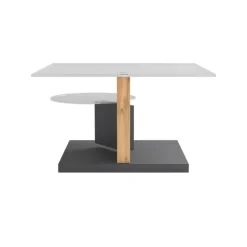 HAUKE HENDRIKS Couchtisch 80 x 80 cm Asteiche/ anthrazit