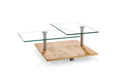 HAUKE HENDRIKS Couchtisch 80 x 80 cm Asteiche/ Edelstahl