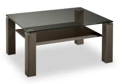 HAUKE HENDRIKS Couchtisch 110 x 70 cm Mooreiche/ Rauchglas