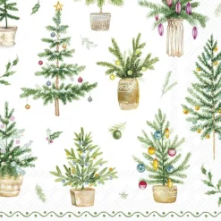 ihr Servietten FESTIVE HOLIDAYS Papier 25 x 25 cm Grün