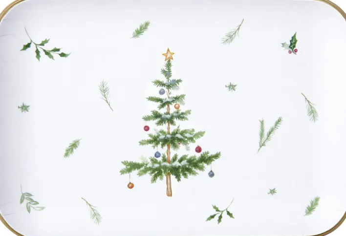ihr Tablett FESTIVE HOLIDAYS Holz 20 x 13 x 15 cm Grün