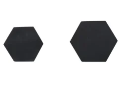INTERhome Beistelltisch CHUCK 2er-Set Metall pulverbeschichtet 23 x 20 x 60 cm/19 x 16 x 50 cm Schwarz