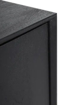 INTERhome Kommode AGGLO 85 x 80 cm Akazie massiv schwarz gebeizt und lackiert