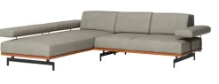 JOOP! Ecksofa Lederbezug grau