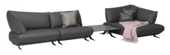 JOOP! Ecksofa 450 x 172 cm Stoffbezug stahl- /anthrazit