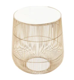 KARE DESIGN Beistelltisch rund BEAM 35 x 32 cm Stahl gold