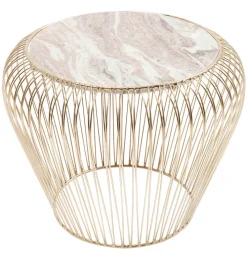 KARE DESIGN Beistelltisch rund 43 cm goldfarbig
