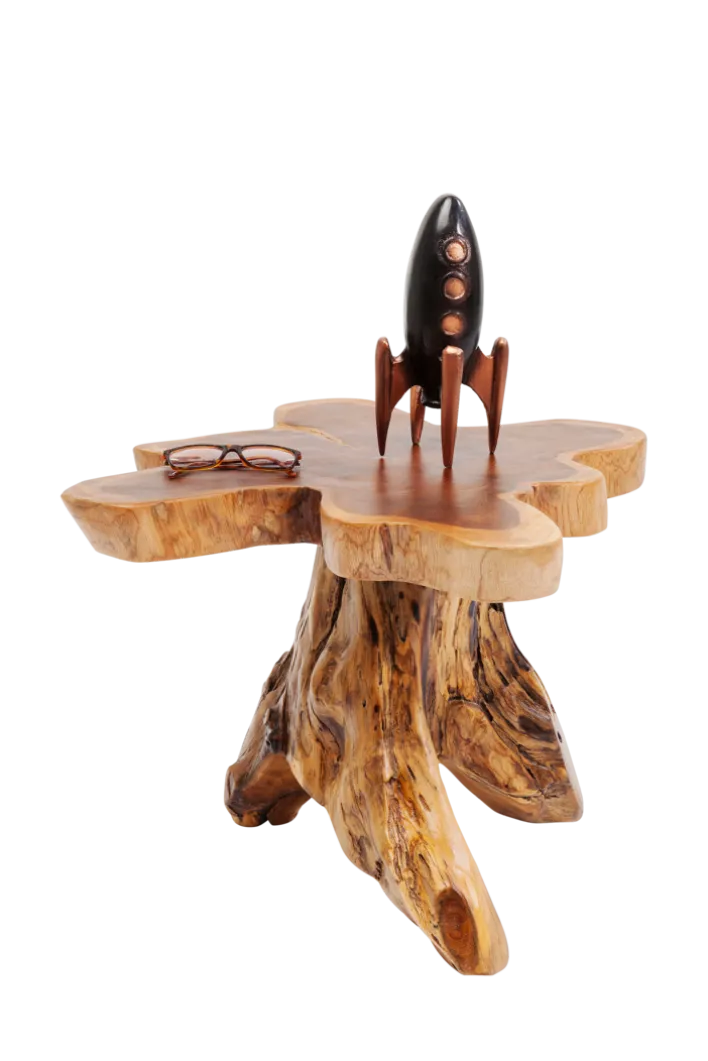 KARE DESIGN Beistelltisch TREE 40 x 40 cm Teak Massivholz