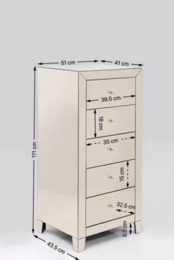 KARE DESIGN Hochkommode 110 x 49 cm braun