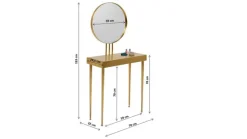 KARE DESIGN Konsole mit Spiegel CURVE ART goldfarbig