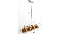 KARE DESIGN Retrofit Hängelampe GLOBLET QUATTRO goldfarbig