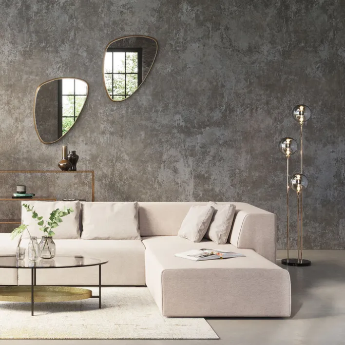 KARE DESIGN Retrofit Stehlampe AL CAPONE TRE 176 cm goldfarbig