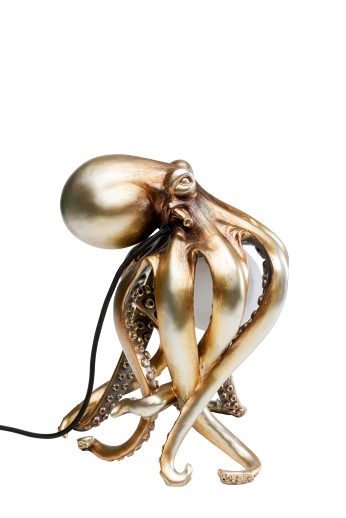 KARE DESIGN Tischleuchte ANIMAL OCTOPUS 25 x 34 cm goldfarbig