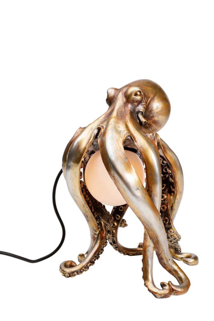 KARE DESIGN Tischleuchte ANIMAL OCTOPUS 25 x 34 cm goldfarbig