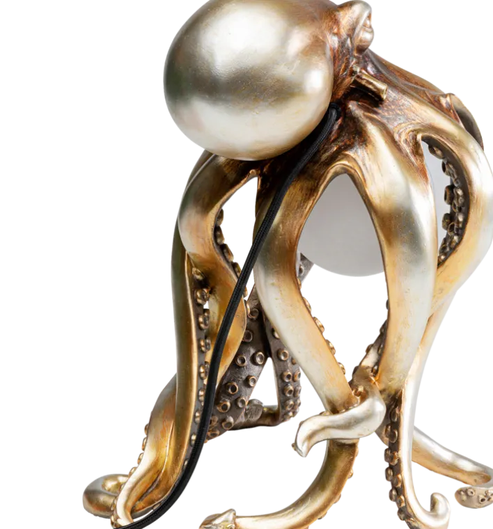 KARE DESIGN Tischleuchte ANIMAL OCTOPUS 25 x 34 cm goldfarbig