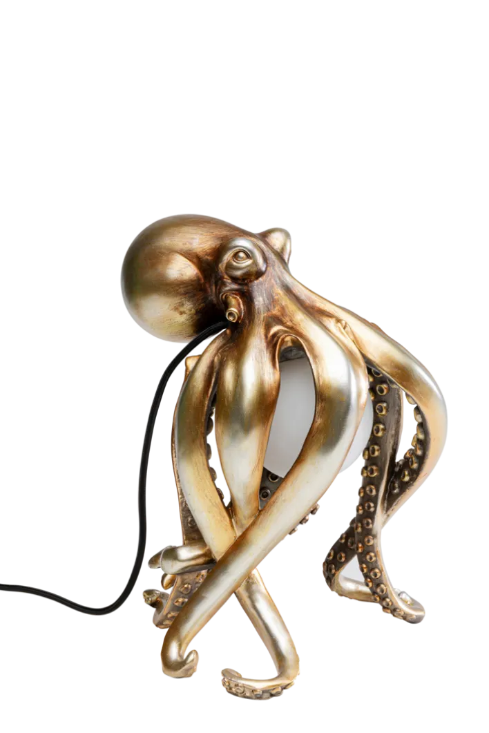KARE DESIGN Tischleuchte ANIMAL OCTOPUS 25 x 34 cm goldfarbig