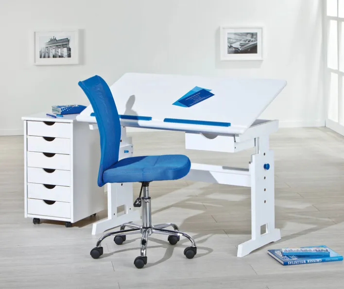 Kinder Schreibtisch JULIAN 109 x 55 cm Weiß