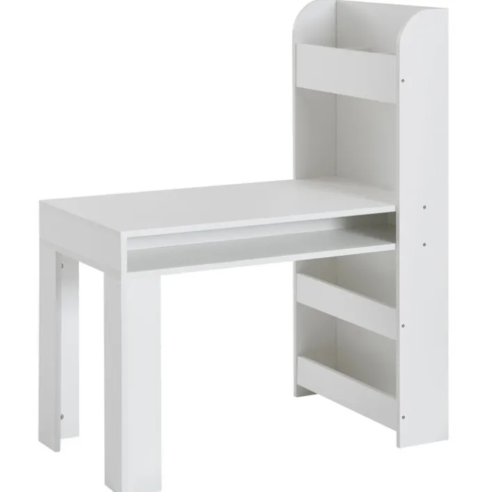 Kinder Schreibtisch mit Regal 50 x 110 cm weiß
