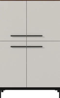Kommode YONKERS 60 x 97 cm Kaschmir/ Nussbaum