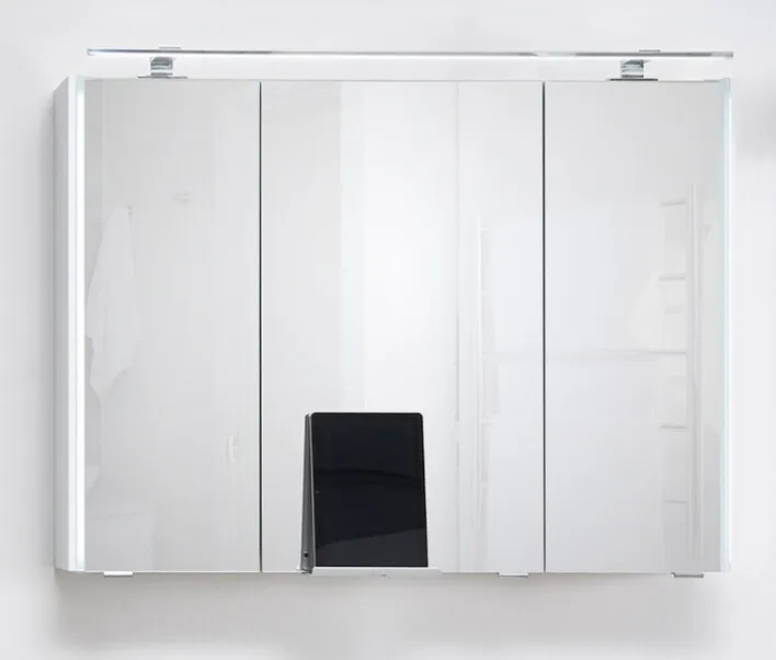LEONARDO Spiegelschrank weiß