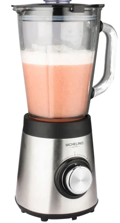 MICHELINO Standmixer 1,5 Liter schwarz/ silberfarbig