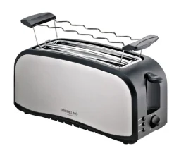 MICHELINO Toaster 4-Scheiben schwarz/ silberfarbig