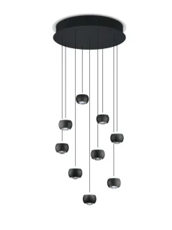 Musterring LED Pendelleuchte MR CANNON 9-flg schwarz