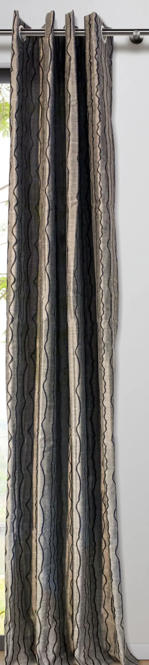 my deco Ösenschal STREAM 135 x 300 cm taupe