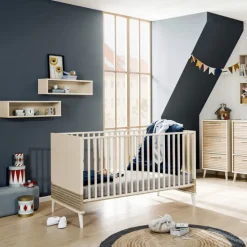 PAIDI Babybett EEFJE 70 x 140 cm beige/ braun