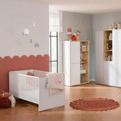 PAIDI Babybett LIEVEN 70 x 140 cm weiß/ braun