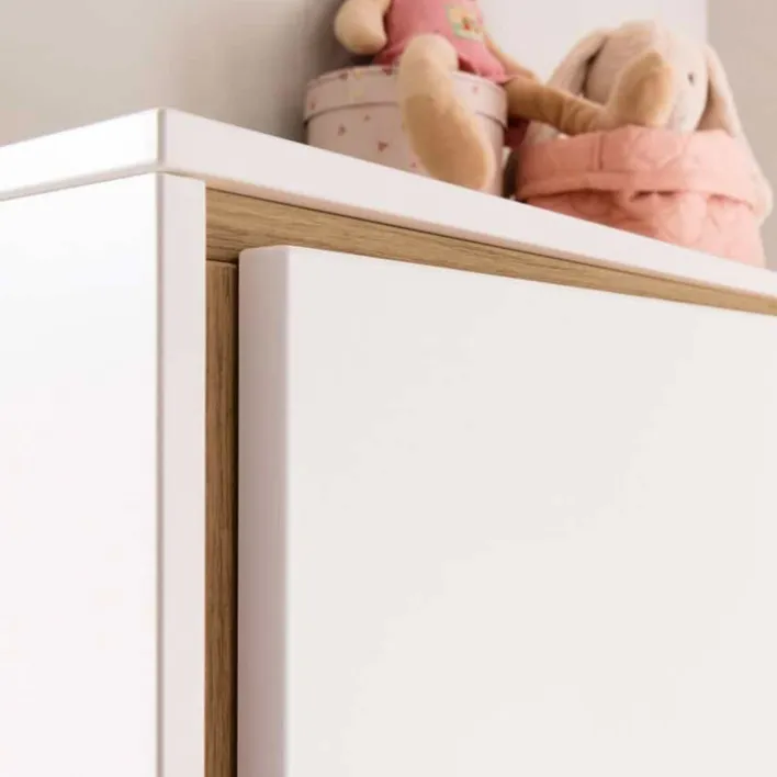PAIDI Kinder-Drehtürenschrank LIEVEN weiß/ braun