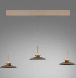 Paul Neuhaus LED Balkenpendel PURE MOON 3-flg bronze