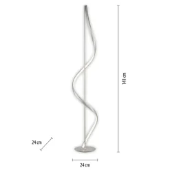Paul Neuhaus LED Stehlampe Q-SWING 24 cm silberfarbig
