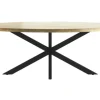 PHILL HILL Esstisch LEWIS 220 x 100 x 77 cm Mango massiv/schwarz