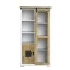 PHILL HILL Vitrine LEWIS 100 x 190 x 45 cm Mango massiv/weiß/schwarz