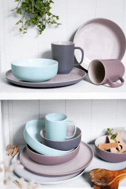 Ritzenhoff & Breker Dessertteller JASPER 6er Set taupebraun/ weiß